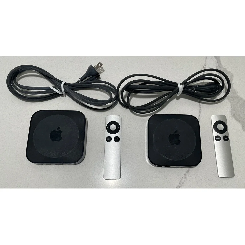 Lot of 2 Apple TV 3rd Gen A1469 1080p HD Media Streamers with Remotes